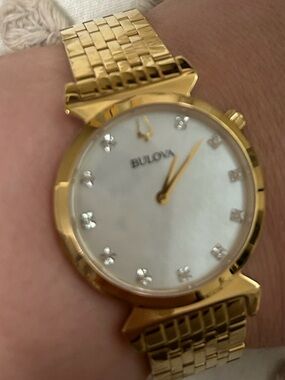 Bulova Gold Women's Regatta Diamond Marker Watch